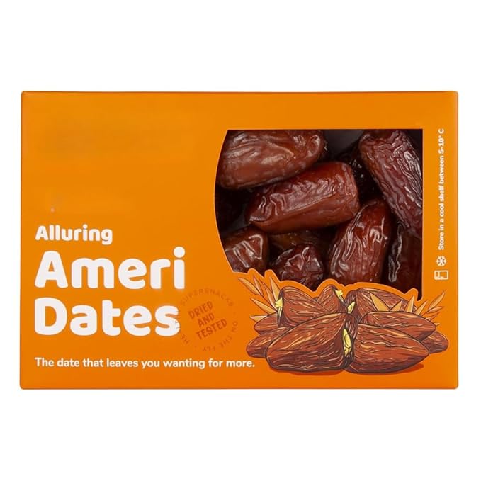 Generic Ameri Dates (Khajoor/Khajur) 100% Natural | Rich in Calcium Iron and Potassium | Instant Energy - 400 gm