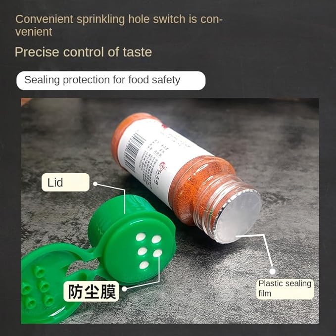 7 Bottles of Complete Combination Seasoning:Cumin Powder Barbecue Sprinkle Salt and Pepper Powder Anhui White Sesame Five-spice Powder Cayenne Pepper Selected White Pepper Total 225 Grams