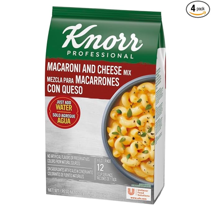 Knorr Professional Soup du Jour Macaroni and Cheese Mix Vegetarian 0g Trans Fat per Serving Just Add Water 1 Count (Pack of 4)