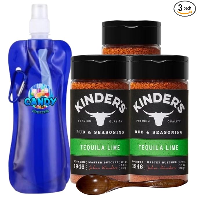 Premium Blend Seasoning – Three (3) 5.9 oz Bottles – All-Purpose Rub for Grilling Cooking &amp Roasting – No MSG Gluten-Free Non-GMO – Includes Wooden Spoon &amp Collapsible Bottle (Total 17.7 oz