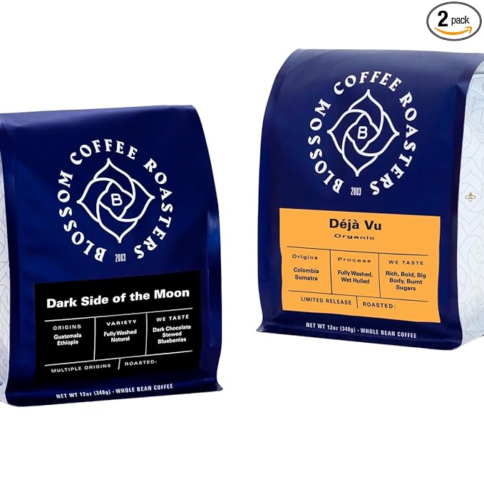 Bean Box Sampler - Roasted by Blossom Roasters 2-Pack Freshly Ground Coffee Gourmet Coffee