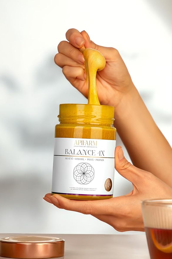 Balance 4x - Royal Jelly Raw Honey Pollen Propolis Blend 415g (14.6oz) - Complete Bee Product Superfood Mix