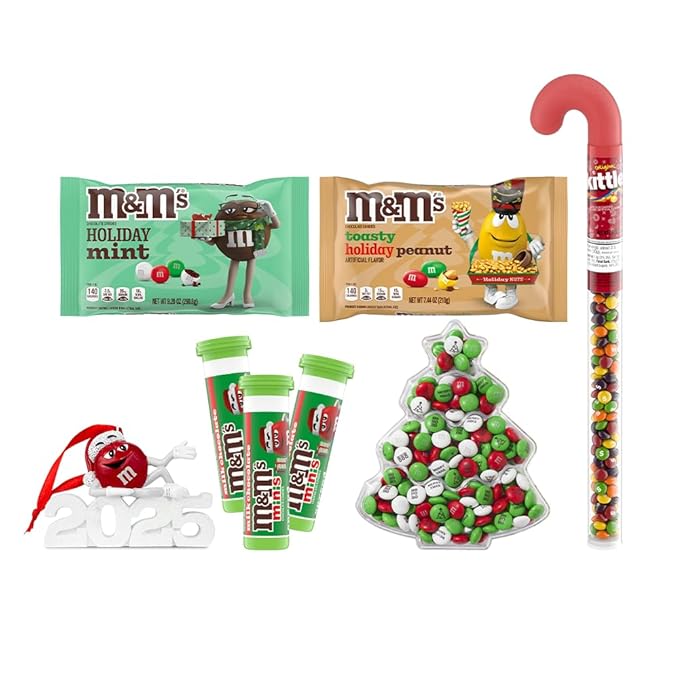 M&ampM’S Holiday Bundle Gift Box Unique Holiday Gift filled with Assorted M&ampM’S Candies