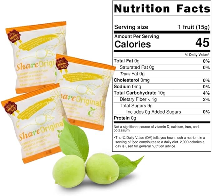 Share Original Fermented Japanese Apricot/Plum 10-piece: 30+Month Naturally Fermented w. Living Ingredients
