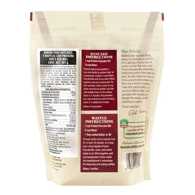 Bob's Red Mill Mill Protein Pancake and Waffle Mix 14-ounce (Pack of 4)