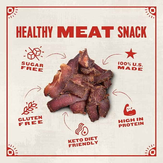 Made by True Beef Sliced Bites Spicy Variety (2 oz Pack of 3) - All Natural Zero-Sugar True Jerky Biltong - High Protein Keto Paleo &amp Whole30 Diet - Sugar-Free Gluten-Free Carb-Free