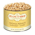 The Peanut Shop of Williamsburg Unsalted Virginia Peanuts Non-Gmo Handcooked Salt-Free Williamsburg Peanuts Gluten-Free - 32 Oz Tin