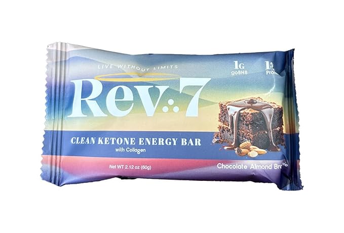 REV7 Ketone Energy Bars Pack of 12 - Chocolate Almond Brownie