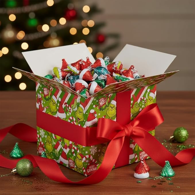 Christmas Kisses Chocolate Candy Variety Pack - 5lb Bulk Kisses and Hugs Chocolate Candy Individually Wrapped for Stocking Stuffers Secret Santa Gift Bags &amp Holiday Party Favors - Bulk Christmas