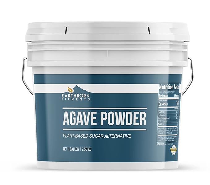 Earthborn Elements Honey Powder White Sugar and Agave Powder Bundle 1 Gallon Each Bulk Sizes Baking &amp Cooking