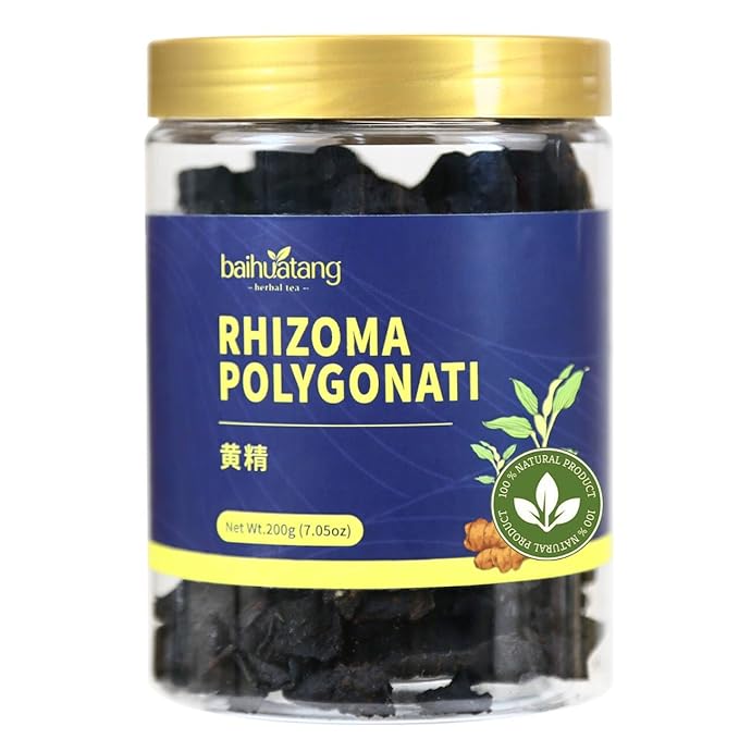 Rhizoma Polygonatum HuangJing for Tea 7.05oz/200g Huang Jing Traditional Herbs No Additives No Bleaching Sulfur Free Natural And Healthy 特级黄精 黄精茶