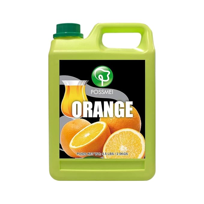Possmei Orange Flavored Syrup 5.5 Pound Plastic Jar 1 Pack