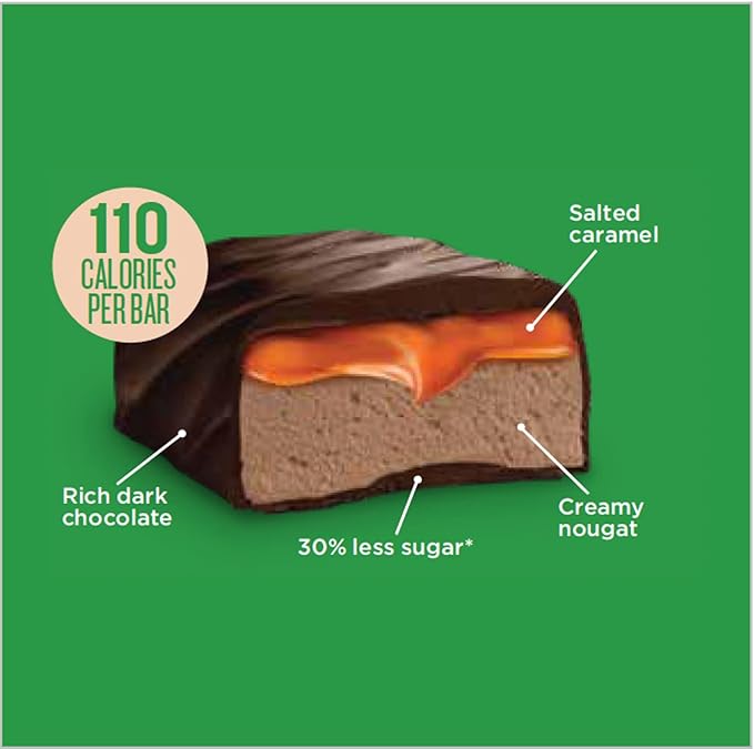 Little Secrets Dark Chocolate Nougat Bars | 5 Snack Bars per Bag| Made in Europe | Nothing Artificial &amp No Sugar Alcohols | Sustainable Cocoa | 3.9 Ounce Pack of 6-30 bars total