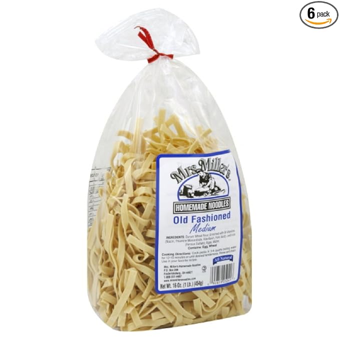 Mrs. Miller's Noodle Medium Old Fashion 16-Ounce (Pack of 6)