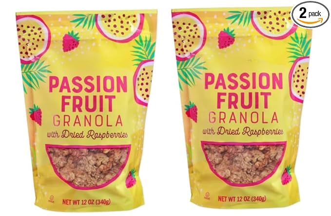 Seasonal Passion Fruit Granola trader jos 12 oz each Pack of 2