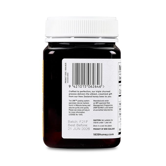 1839 Triple-Churned™ Raw Mānuka Honey UMF 10+ | MGO 300+ | Silky Texture | 100% New Zealand Origin | 500g