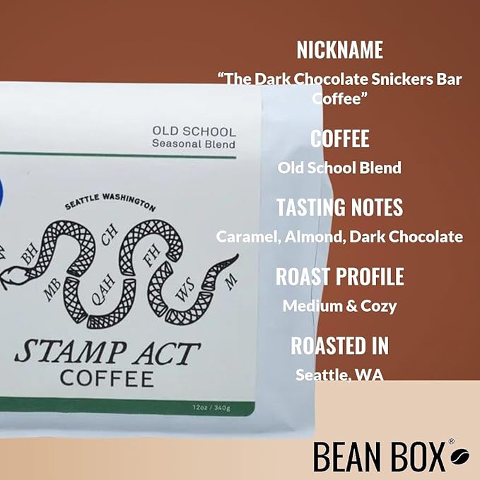 Bean Box Sampler - Roasted by Stamp Act 2-Pack Whole Bean Coffee Gourmet Coffee