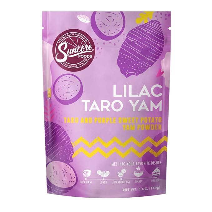 Suncore Foods Lilac Taro Yam Powder Light Purple Food Coloring Powder Gluten-Free Non-GMO 5oz 1 Pack