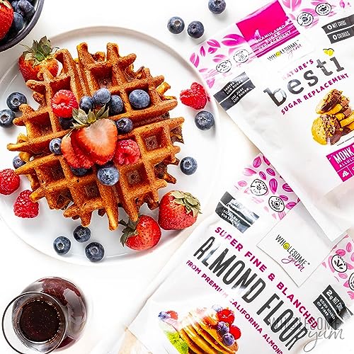 Wholesome Yum Besti Natural Sugar Substitute - Keto Granulated Monk Fruit Sweetener Blend With Allulose (No Erythritol) - Non GMO Zero Calorie Zero Carb Sugar Free No Aftertaste (12 oz 2 Pack)