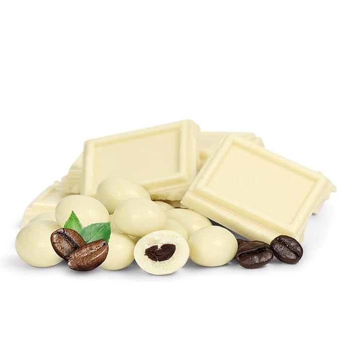 White Chocolate Covered Espresso Beans - by It's Delish 10 Lbs Bulk | Coffee Lovers Snack | Gourmet Chocolates Candy Snacks | Made in USA Kosher Dairy