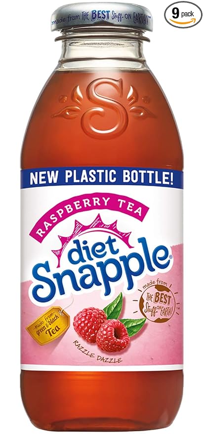 Diet Snapple - Diet Raspberry Tea - 16 oz (9 Plastic Bottles)