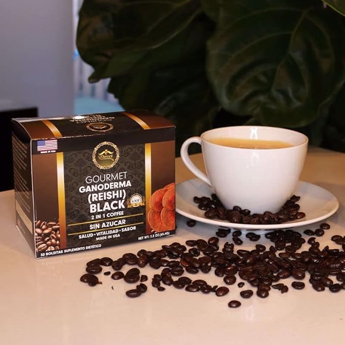 Eternal Gourmet Ganoderma Black Coffee Made in USA Cafe Negro con ganoderma Eternal (6 Pack)