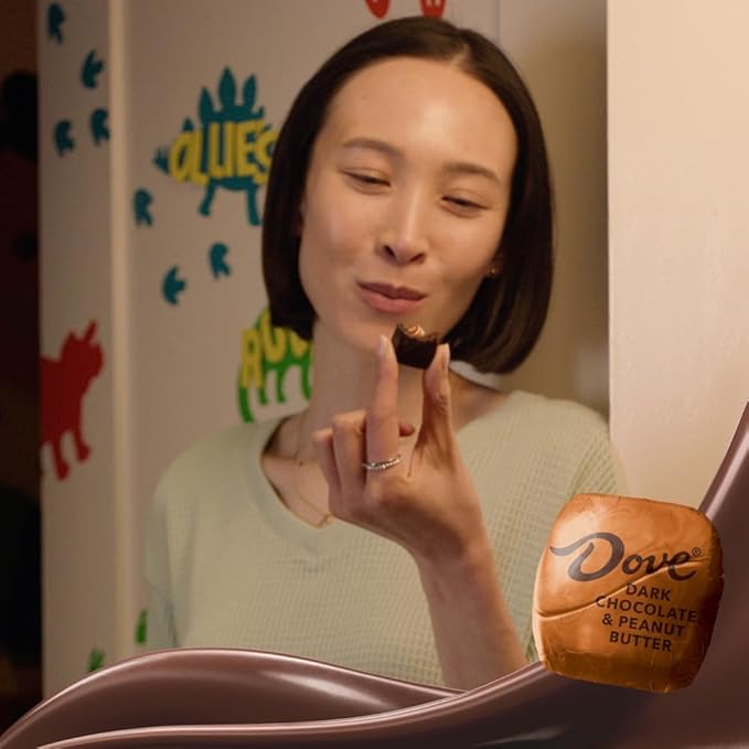 DOVE PROMISES Individually Wrapped Dark Chocolate &amp Peanut Butter Candy 6.74 Oz Bag (Pack of 8)