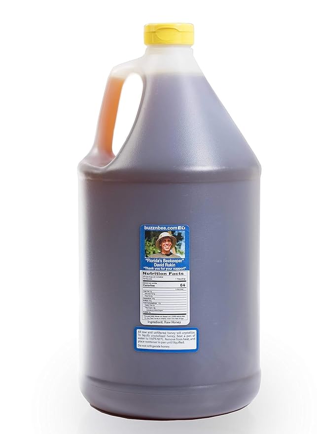 Buzzn Bee Raw Florida Honey - Unpasteurized and Unfiltered (Wildflower 12 Pound (Pack of 2))