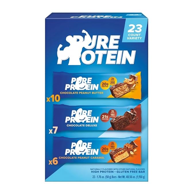 Pure Protein Bars Variety Pack 1.76 oz 23-count