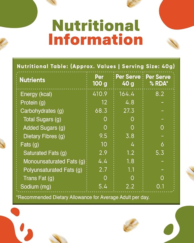 True Elements Rolled Oats 1.2kg - Oats Breakfast Healthy Food 100% Wholegrain