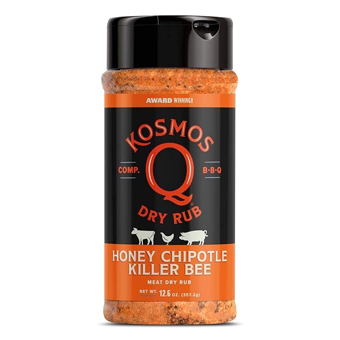 Kosmos Q BBQ Grill Spices and Seasonings Set - 8 Flavor Variety BBQ Rub Seasoning Gift Set for Barbecues Grilling and Smoking - Dry Rub Shakers Include Cow Cover Dirty Bird SPG and More