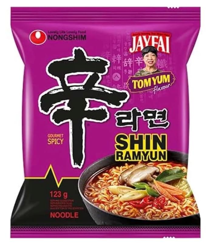 Pinstar Premium Gourmet Spicy Shin Instant Ramen Noodle 8 Flavor Combo - Korean Ramen Set (8 Pack)