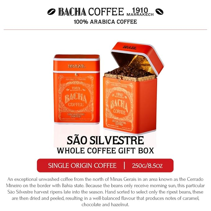 Bacha Coffee | São Silvestre Single Origin Whole Beans Medium Roast 100% Arabica Specialty Coffee 250g Signature Nomad Collection Gift Box