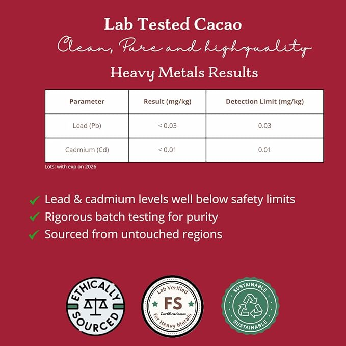 Cacao Adventures Ceremonial Grade Cacao | 100% Pure Cacao | Dairy &amp Vegan Free | Unsweetened | Vegan Peruvian Cacao