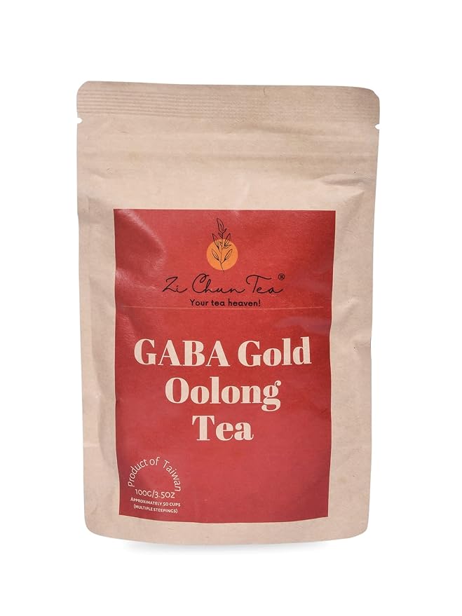 GABA Gold - Organic Oolong Super Tea Loose Leaf - 100% Natural Grown and Processed - 3.5 ounces