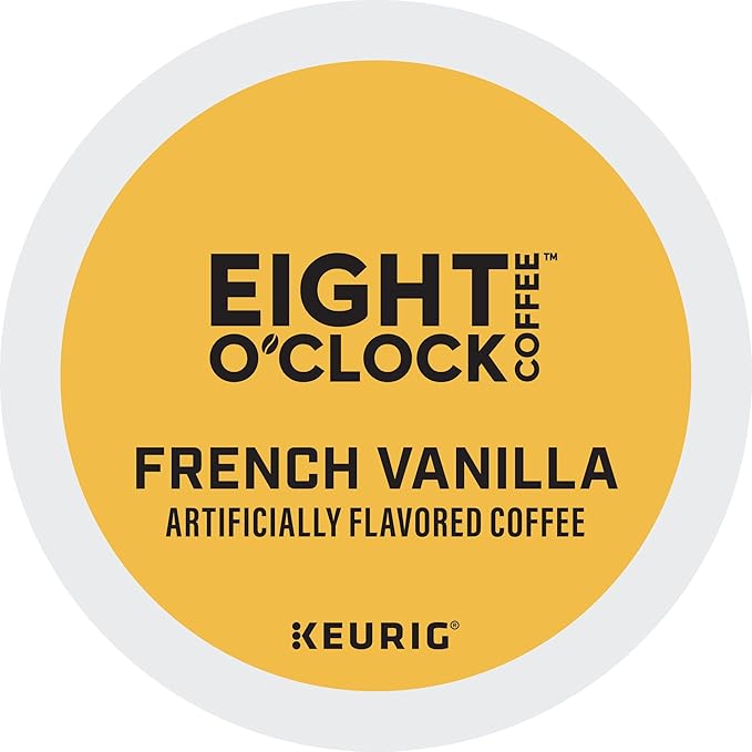 Eight O'Clock Coffee French Vanilla Single-Serve Coffee K-Cup Pods Medium Roast 72 Count