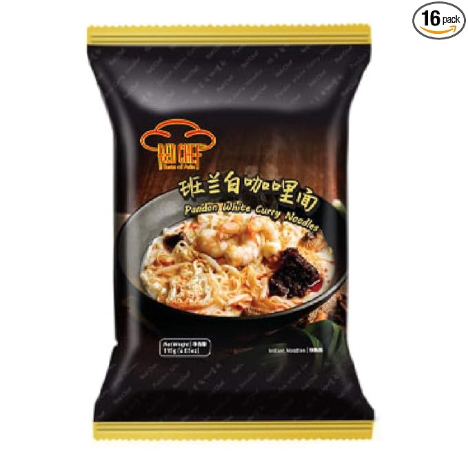 Red Chef Instant Noodles 90g/105g/110g/115g (Pandan White Curry Soup 115g 16 Packs)