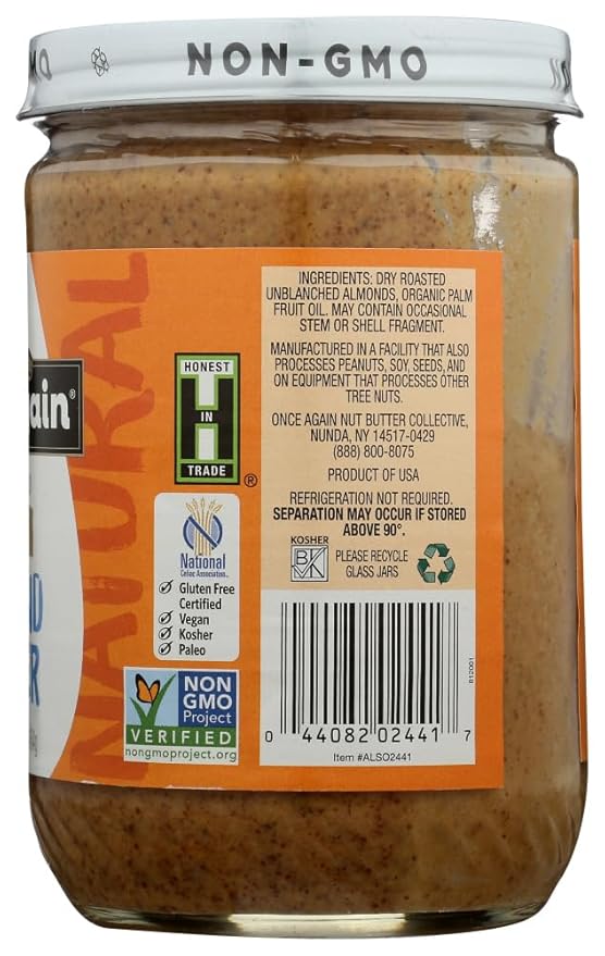 Once Again Almond Seed Butter 16 Oz (Pack of 12)