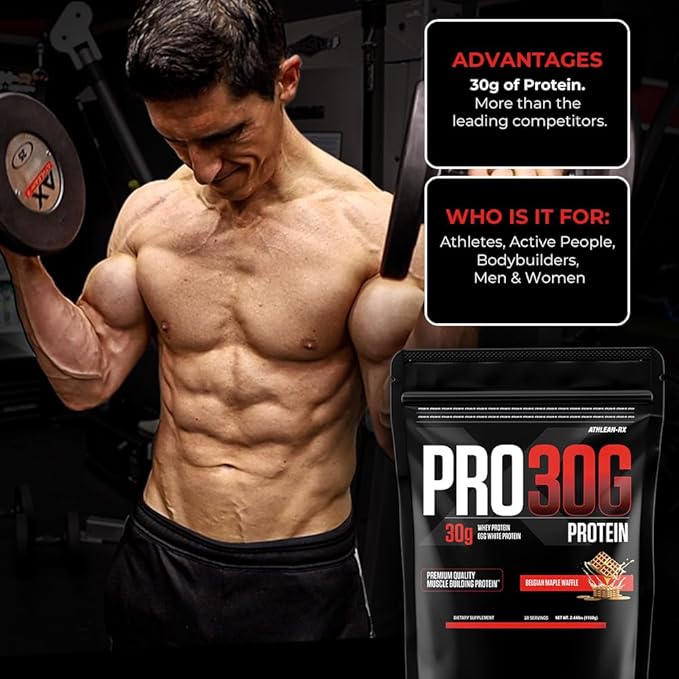ATHLEAN-X PRO-30G Premium Whey Protein Isolate Powder Cookies and Cream Gluten-Free Low Sugar 30g of High Protein Powder for Muscle Recovery &amp Growth