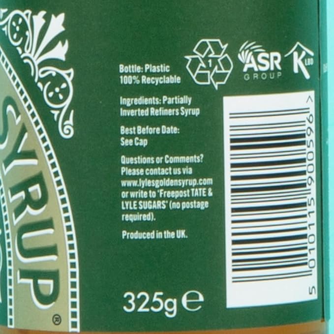 Lyle's Golden Syrup Original 11 oz Bottles (6 Pack)