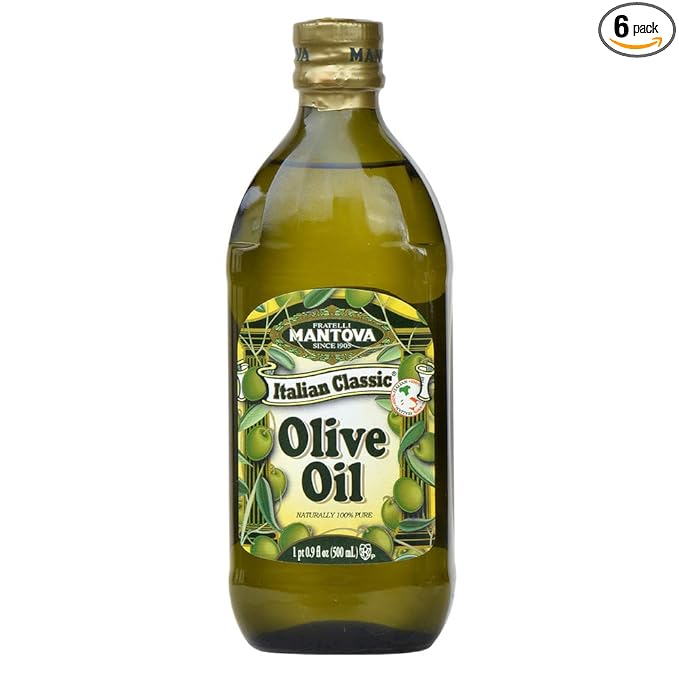 Mantova Italian Classic Pure Olive Oil 17 Ounce (Pack of 6)