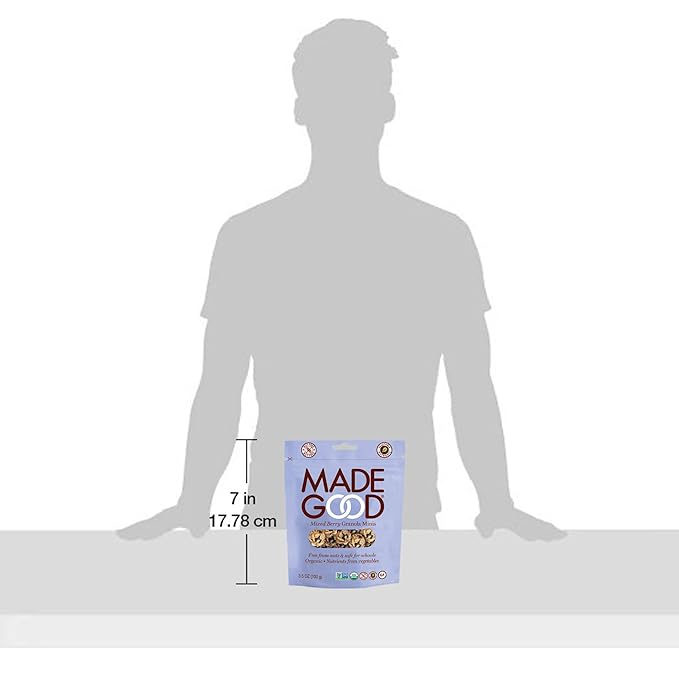 MadeGood Mixed Berry Granola Minis USDA Certified Organic Gluten Free &amp Non-GMO 3.5 Oz (Pack of 6)