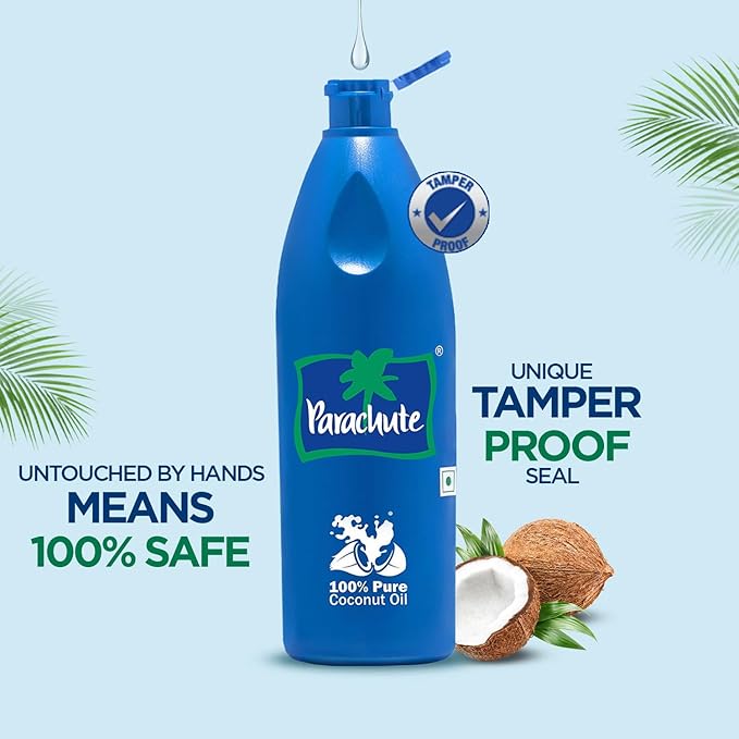 Parachute 100% Pure and Natural Unrefined Coconut Oil | No Chemicals &amp Added Preservatives | 63 fl.oz