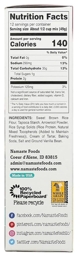 Namaste Foods - Namaste Waffle Pancake Mix Sugar Free 21 Oz (Pack of 6)