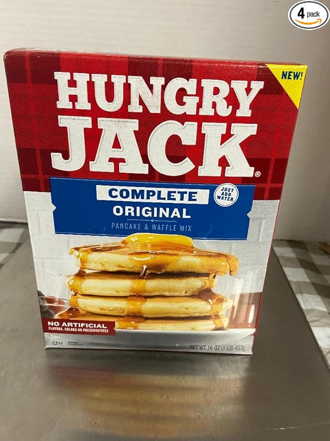 Hungry Jack Orginal Pancake + Waffle Mix (4 packs 16 oz)