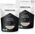 Terrasoul Superfoods Organic White Chia Seeds 2 Lbs (2 Pack) - Omega Fats Fiber Plant Protein
