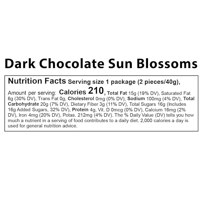 Vermont Nut Free Chocolates Sun Blossoms® (Dark Chocolate) 12 Count Nut-Free Egg-Free Kosher