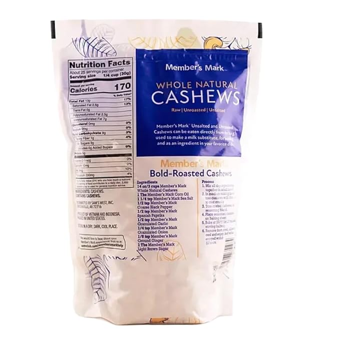 Whole Natural Cashews 26 Ounces (26 Ounce (1 pack))