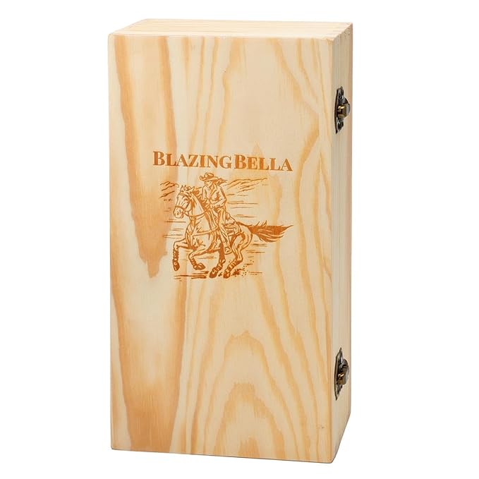 Blazing Bella Olive Oil and Balsamic Vinegar Gift Set – Traditional Aged Balsamic Vinegar &amp Garlic Infused Extra Virgin Olive Oil (2 x 250ml) – Gourmet Gift Set in Signature Wooden Box