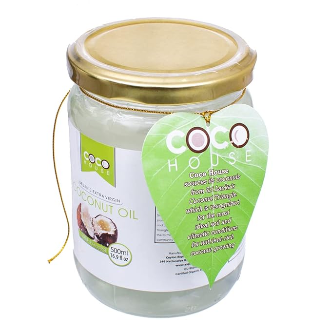 Coco House Organic Extra Virgin Coconut Oil Unrefined Unrefined Cold Pressed USDA Organic (16.90 Oz)